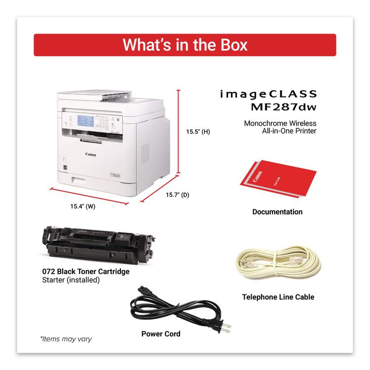 imageCLASS MF287dw, Copy/Fax/Print/Scan