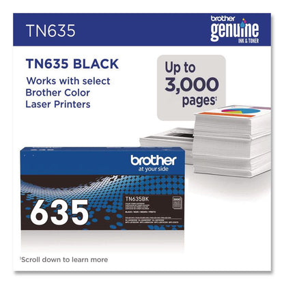 TN635 Toner, 3,000 Page-Yield, Black