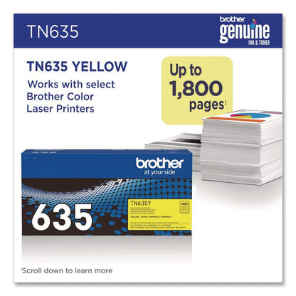TN635 Toner, 1,800 Page-Yield, Yellow