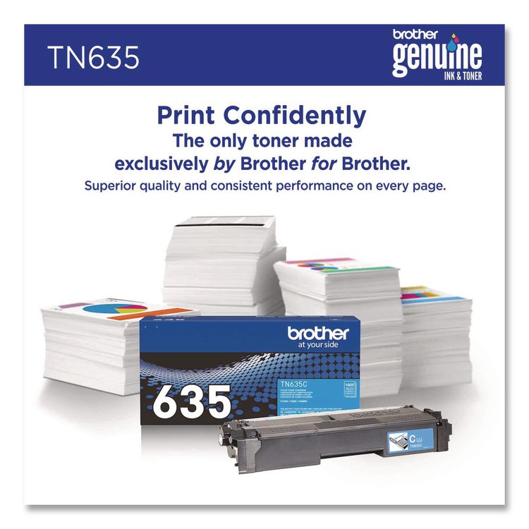 TN635 Toner, 1,800 Page-Yield, Cyan