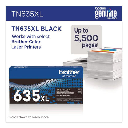 TN635XL High-Yield Toner, 5,500 Page-Yield, Black