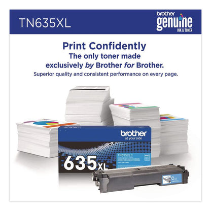 TN635XL High-Yield Toner, 4,500 Page-Yield, Cyan