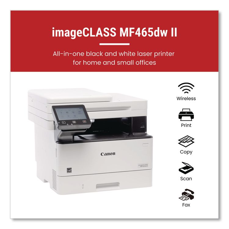 imageCLASS MF465dw II Laser Printer, Copy/Fax/Print/Scan