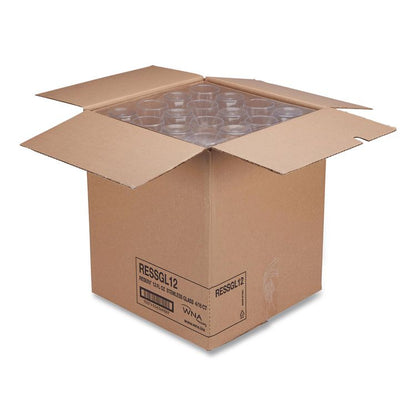 Reserv Stemless Glassware, 12 oz, Clear, 16 Cups/Tray, 4 Trays/Carton