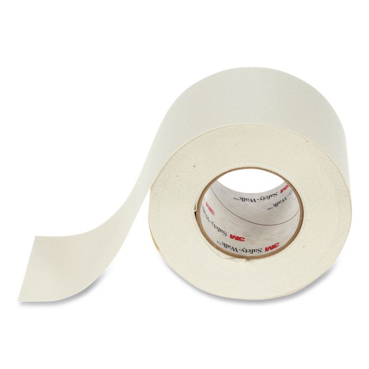 Slip-Resistant Fine Resilient Tapes and Treads, 4" x 60 ft, White