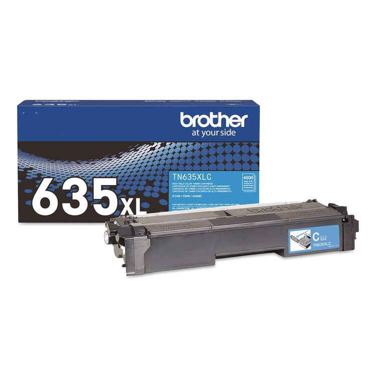 TN635XL High-Yield Toner, 4,500 Page-Yield, Cyan