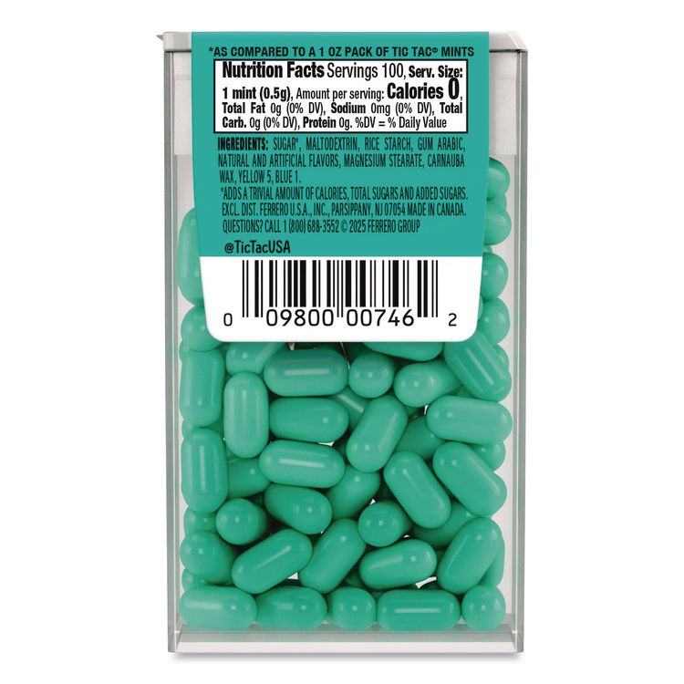 Breath Mints, Wintergreen, 1.7 oz Bottle, 12 Bottles/Carton