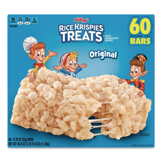Rice Krispies Treats, Original Marshmallow, 0.78 oz Bar, 60/Carton