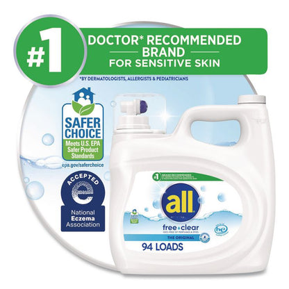 Free Clear HE Laundry Detergent, 118 oz Bottle, 4/Carton