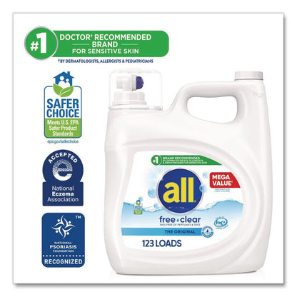 Free Clear HE Laundry Detergent, 154 oz Bottle, 2/Carton