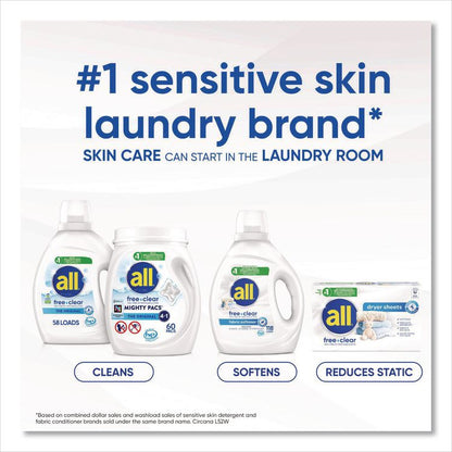 Free Clear HE Laundry Detergent, 154 oz Bottle, 2/Carton