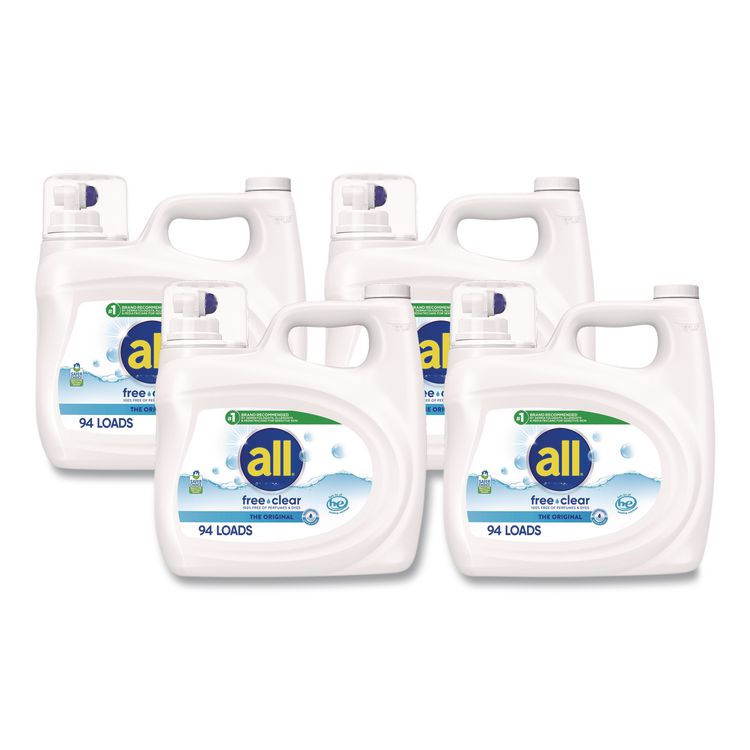 Free Clear HE Laundry Detergent, 118 oz Bottle, 4/Carton
