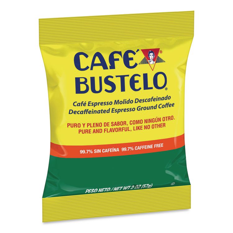 Decaffeinated Espresso Ground Coffee, 2 oz Fraction Pack, 30/Carton