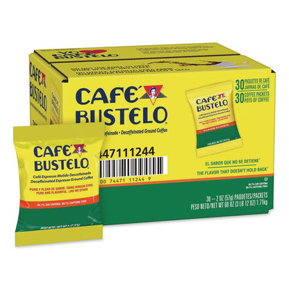 Decaffeinated Espresso Ground Coffee, 2 oz Fraction Pack, 30/Carton
