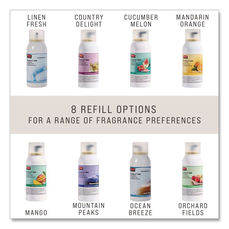 Microburst 3000 Refill, Mango, 2 oz Aerosol Spray, 12/Carton