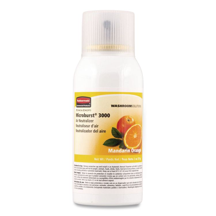 Microburst 3000 Refill, Mandarin Orange, 2 oz Aerosol Spray, 12/Carton