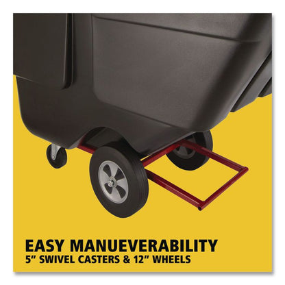 1 cu yd BRUTE Rotomolded Tilt Truck, 850 lb Capacity, Black