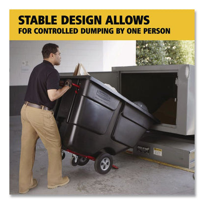 1 cu yd BRUTE Rotomolded Tilt Truck, 850 lb Capacity, Black