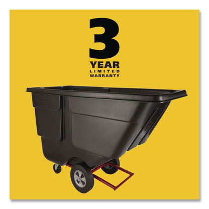 1 cu yd BRUTE Rotomolded Tilt Truck, 850 lb Capacity, Black