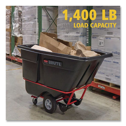 1 cu yd BRUTE Rotomolded Tilt Truck, 2,100 lb Capacity, Black