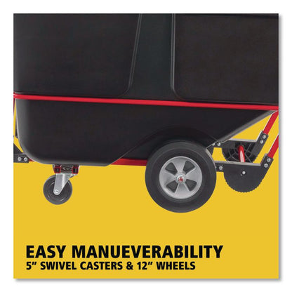 1 cu yd BRUTE Rotomolded Tilt Truck, 2,100 lb Capacity, Black