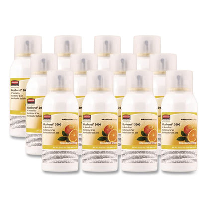 Microburst 3000 Refill, Mandarin Orange, 2 oz Aerosol Spray, 12/Carton