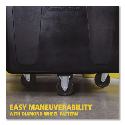 Cube Truck, 119.7 gal, 500 lb Capacity, Plastic/Metal, Black