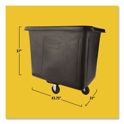 Cube Truck, 119.7 gal, 500 lb Capacity, Plastic/Metal, Black