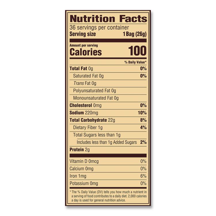 Mini Pretzels, 0.92 oz Bags, 36 Bags/Carton