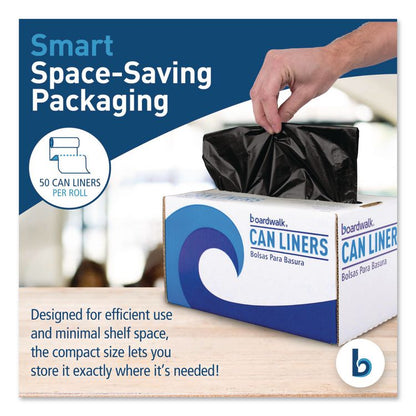 Reprocessed Resin Can Liners, 60 gal, 1.2 mil, 38 x 58, Black, 50 Bags/Carton