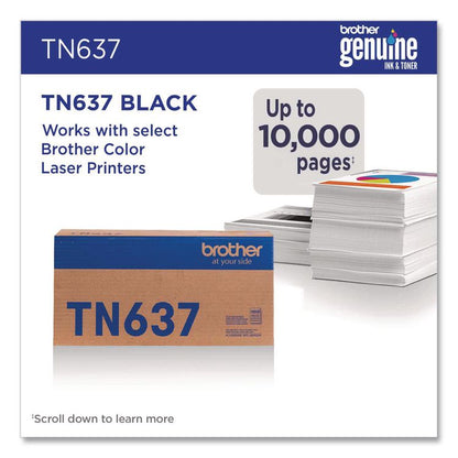 TN637 Ultra High-Yield Toner, 10,000 Page-Yield, Black