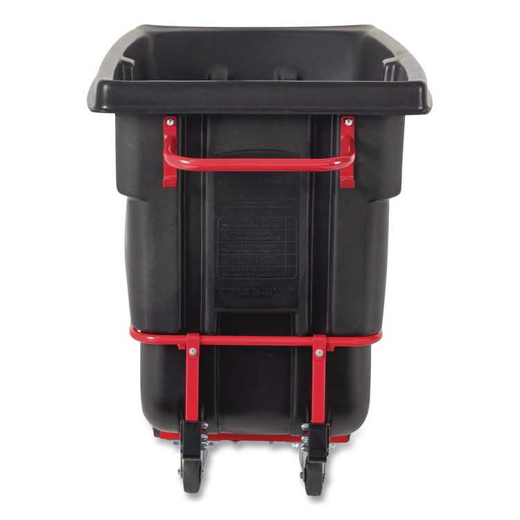 1 cu yd BRUTE Rotomolded Tilt Truck, 1,250 lb Capacity, Black