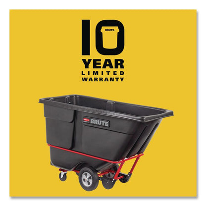 1 cu yd BRUTE Rotomolded Tilt Truck, 1,250 lb Capacity, Black