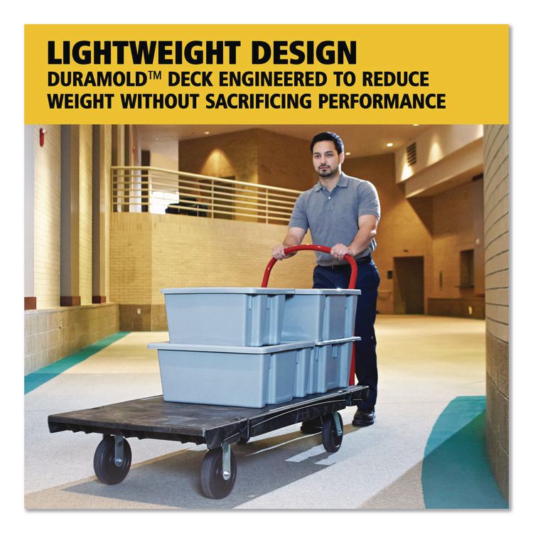 Platform Truck with 8" TPR Casters, 2,000 lb Capacity, 30 x 60 x 7, Black