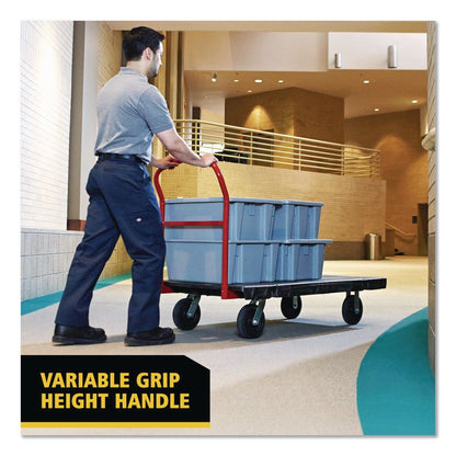 Platform Truck with 8" TPR Casters, 2,000 lb Capacity, 30 x 60 x 7, Black