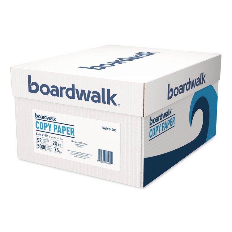 Legal Size Copy Paper, 92 Bright, 20 lb Bond Weight, 8.5 x 14, White, 500 Sheets/Ream, 10 Reams/Carton
