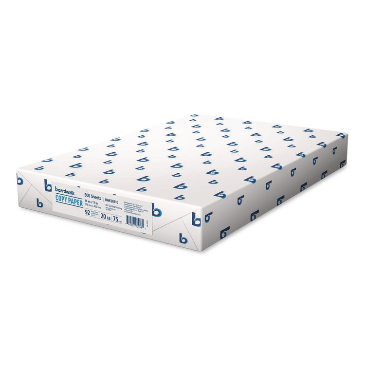 Ledger Size Copy Paper, 92 Bright, 20 lb Bond Weight, 11 x 17, White, 500 Sheets/Ream, 5 Reams/Carton