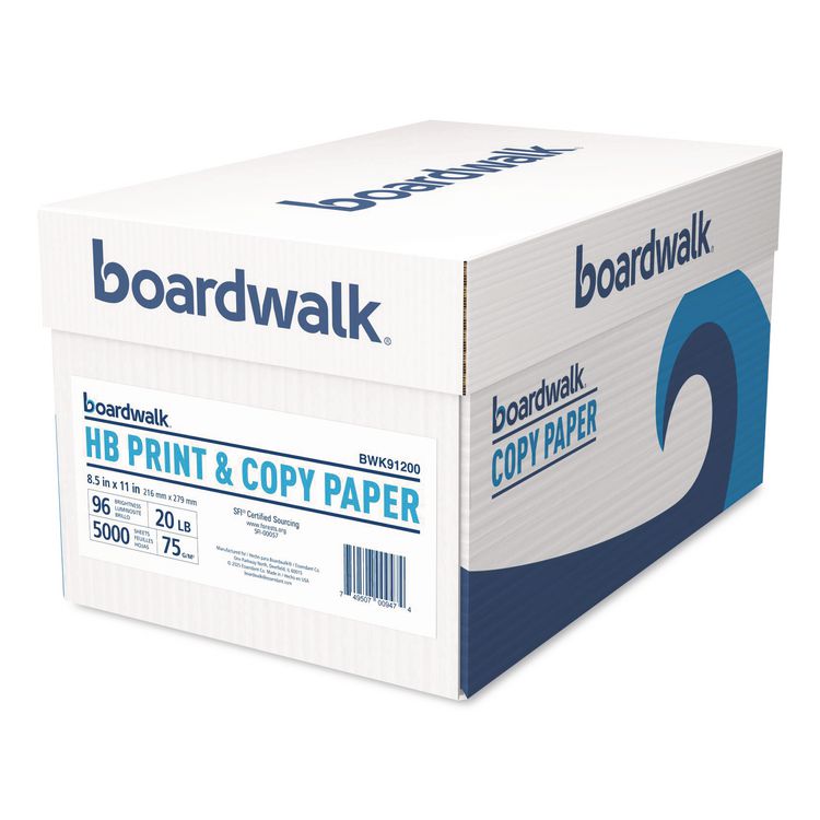 High-Bright Multipurpose Paper, 96 Bright, 20 lb Bond Weight, 8.5 x 11, White, 500 Sheets/Ream, 10 Reams/Carton