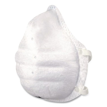 ONE-Fit N95 Single-Use Molded-Cup Particulate Respirator, One Size Fits Most, White, 10/Pack