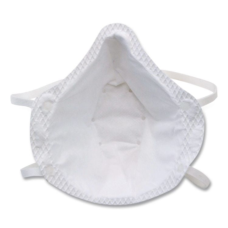 ONE-Fit N95 Single-Use Molded-Cup Particulate Respirator, One Size Fits Most, White, 10/Pack