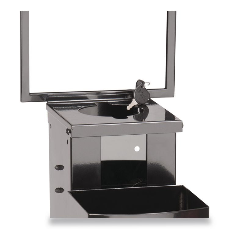 Pop-Up Floorstand, 12 x 14.5 x 51.5, Black
