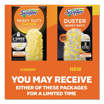 Heavy Duty Dusters Refill, Dust Lock Fiber, Unscented, Yellow, 6/Box
