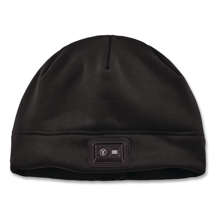 N-Ferno 6801 Winter Skull Cap with LED Rechargeable Light, Fleece, One Size Fits Most, Black