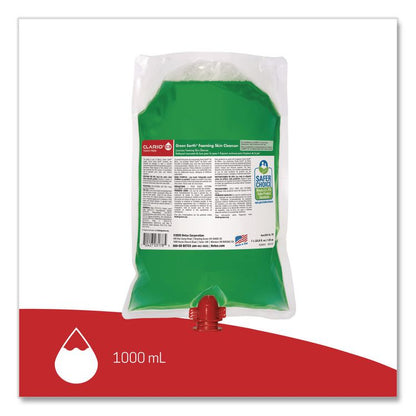 Clario C3 Touch Free Green Earth Foaming Skin Cleanser, Fresh Meadow, 1,000 mL Refill Bag, 6/Carton