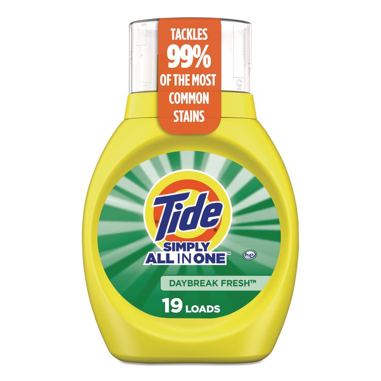 Simply All-In-One Liquid Laundry Detergent, Daybreak Fresh Scent, 25 oz Bottle, 6/Carton