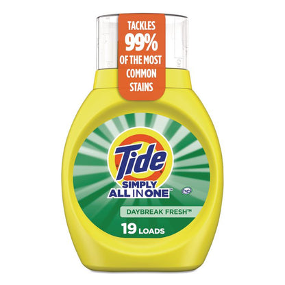 Simply All-In-One Liquid Laundry Detergent, Daybreak Fresh Scent, 25 oz Bottle, 6/Carton