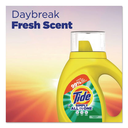 Simply All-In-One Liquid Laundry Detergent, Daybreak Fresh Scent, 25 oz Bottle, 6/Carton