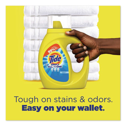 Simply All-In-One Liquid Laundry Detergent, Refreshing Breeze Scent, 10 oz Bottle, 12/Carton