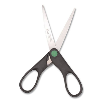 KleenEarth Scissors, 7" Long, 2.75" Cut Length, Straight Black Handle