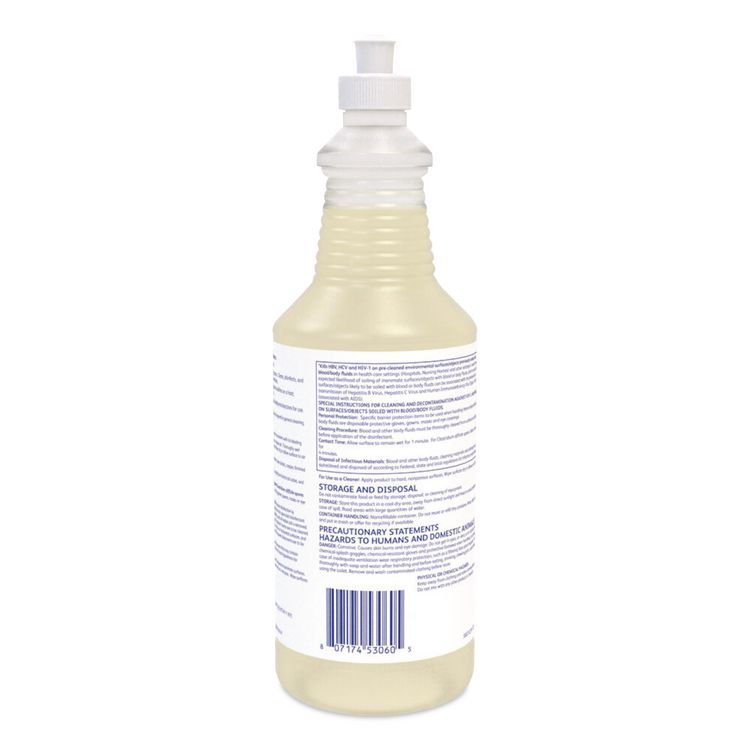Avert Sporicidal Disinfectant Cleaner, 32 oz Spray Bottle, 12/Carton